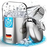 SilverRack Edelstahl Eiswürfelbehälter mit Deckel u. Zange [1,3l] - Eisbehälter für Eiswürfel...