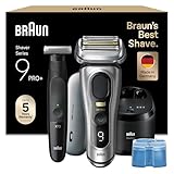 Braun Bundle mit Series 9 Pro+ Rasierer, Rasierapparat & Reinigungsstation, Ladeetui, Made in...