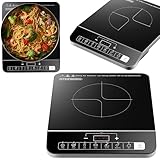 Steinborg® Induktionskochplatte Induktionskochfeld 1 Platte 2000 Watt Automatikprogramme Herdplatte...