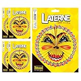 Idena 90121 - Laterne Sonne, 5 Stück, Durchmesser 26 cm, Lampion, Papierlaterne, Sankt Martin