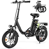 Finbike Klapprad E-Bike 16 * 2.15 Zoll Fat Tire,Tragbares Elektrofahrrad mit 10.4Ah Abnehmbarem...