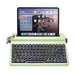 YUNZII QL75 Wireless Typewriter Hot Swap Retro Mechanical Keyboard, Punk Round Keycaps, RGB Backlit...