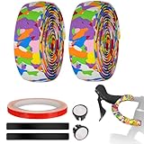 2x Lenkerband Cycling Lenkerband,Rennrad Lenkerbänder,Mit Lenkerstopfen,Fahrrad Baumwolle besonders...