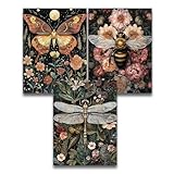 WEMEON 3 Stück Malen Nach Zahlen Erwachsene (30x40cm), Paint by Numbers Leinwand Leinwand und...