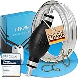 ATHELON® Handpumpe für Benzin, Diesel, Wasser & Öl - XL Umfüllpumpe inkl. Flüssigkeitsregler...