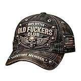 Generisch Old Fuckers Club Vintage Baseball Cap, gestickt „100% Bitter Lifetime Member“,...