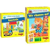 HABA 305211 - Meine ersten Spiele – Baustelle, kooperatives Memospiel mit Kullerbü-Fahrzeug und...