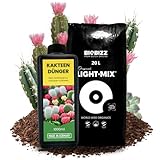 TronicXL 1L Kakteendünger + 20 Liter Erde Sukkulentendünger Universal Kakteen Sukkulenten Dünger...