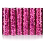 KarneLux® Luftschlangen 'Pink Glitzer Metallic' - 6er Pack