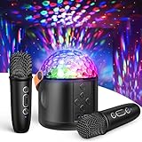 Dislocati Karaoke Maschine mit 2 Karaoke Mikrofon für Kinder und Erwachsene, Geschenk Spielzeug...
