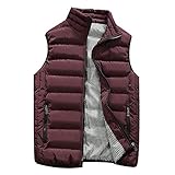 SSDXY Herren Wattierte Baumwollmischung Herbst Winter Warme Weste Mantel Tops Jacke Casual Lose...