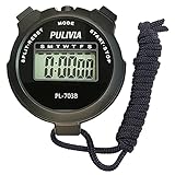 PULIVIA Sport Stoppuhr, Digitale Stoppuhr, Tragbarer Chronograph Timer Stoppuhr Wecker, Stoßfeste...