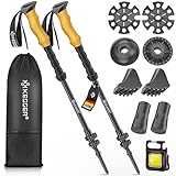 KESSER® Wanderstöcke Teleskop Walking Stöcke Wanderstock Aluminium mit Korkgriff 105-135cm...