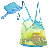Abnaok Strandspielzeug Tasche, Sandspielzeug Netztasche Strandtasche xxl Familie, Sandspielzeug...