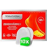 TerraTherm Fußwärmer-Pads, Wärmepads selbstklebend, 8h warme Füße, Zehenwärmer Pads extra...