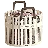 Wäschekorb mit Henkel 43L - Wäschesammler Wäschekorb mit Griffen, Tragbarer Kunststoff Laundry...