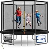 Devoko Trampolin Outdoor Ø 183/228/305/366/427 cm Indoor Trampolin Kinder Gartentrampoline,...