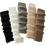 Soleeya 4 Paar Stulpen Damen Gestrickte Leg Warmers Winter Lange Beinstulpen Damen Strick...