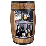 CREATIVE COOPER Holzfass Hausbar mit LED-Leuchten - Weinschrank im Retro Stil - Weinfass Bar -...