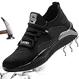 Mitudidi Stahlkappeschuhe Damen S3 40 Sicherheitsschuhe Herren Arbeitsschuhe Schutzschuhe Unisex...