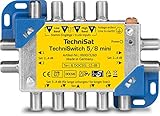 TechniSat TECHNISWITCH 5/8 MINI, Multischalter / Satverteiler für bis zu 8 Teilnehmer, 100m...