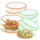 ecooe Fliegenhaube - 4er Set faltbare Abdeckhauben für Lebensmittel, Netzhaube für Obst und Kuchen...