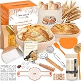 Gärkörbchen Für Sauerteig Starter Set, 25cm & 23cm Gärkorb Brot Brot Backen Mit Sauerteig...