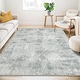Guchuang Bedding Teppich Wohnzimmer 160x230 cm, Modern Grau Wohnzimmerteppich, Teppich Schlafzimmer...