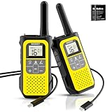 Walkie Talkie 2er Set, NXGKET Walki Talki 5 km für Kinder Erwachsene, 16 Kanal Funkgeräte Set...