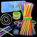 100 x Knicklichter Party Set für Kinder, Glow Armbänder Multi Colored Light Stick, Neon...