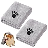2 Stück Hundehandtuch,Dog Towel,Hundehandtuch Extra Saugfähig,Microfaser Handtücher Für...