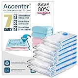 Accenter Vakuumbeutel für Bettdecken im 7er-Pack Vacuum Bags for Clothing sparen Platz Vakuumbeutel...