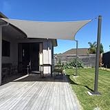 Dripex Sonnensegel wasserdicht Sonnenschutz Set 4X5 m inkl Befestigungsseile Rechteckig Polyester...