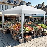 Pavillon Faltpavillon, Faltbarer Stabil Pop up Wetterfester Gartenpavillon mit UV-Schutz,...