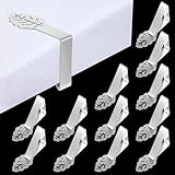 Nogeqi 12 Stück Edelstahl Tischklammern, Tischtuchklammern Outdoor Tischdeckenklammern...