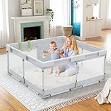 Fodoss Laufstall Baby,120x120cm Laufgitter ,Kleiner Laufstall für Wohnungen，Baby Laufstall mit 4...