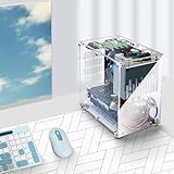 Klares Acryl-M-ITX-PC-Gehäuse, M-ITX-Computergehäuse, 360 Grad Offene Hohlkühlung,...