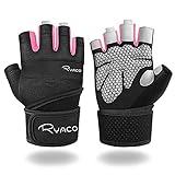 Ryaco Fitness Handschuhe (M, Schwarz Rosa)