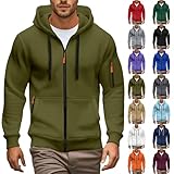 Generisch Sweatjacke Herren 4Xl Sommer, Hoodie Herren Reißverschluss Dünn Freizeitjacke Sportjacke...