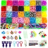 Yexati 2500+ Loom Bänder Set,40 Rastern Gummiband für Armbänder mit Clips für DIY Armbänder...