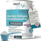 NUVILINE Life Marine Kollagen Gelenke PLUS | 6 g Marinekollagen pro Portion | Eierschalenmembran +...
