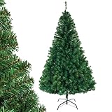 LEADZM 180/210/240cm Künstlicher Weihnachtsbaum, Tannenbaum künstlich mit Metallständer,...