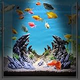 VEGOATY Soul Valley Aquarium Deko Set -Canyon Felsen aus Kunstharz 7-teilige Harz Imitation Stein,...