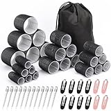 Lockenwickler-Set mit 24 Lockenwicklern (6 Jumbo, 6 L, 6 M, 6 S) und 24 Klammern für alle...