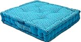Alphadeco Sitzkissen Uni Lara 40x40x6cm aus 100% Baumwolle - mehrere Farben - Stuhlkissen Sitzkissen...