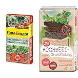 Floragard Bio Hochbeet- und Gewächshauserde, 70 liters, Braun & Universal Bio...