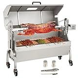 VEVOR Spanferkelgrill Lammgrill 117 cm, 60 kg Edelstahl Drehspieß Höhenverstellbar in 4 Stufen, 50...