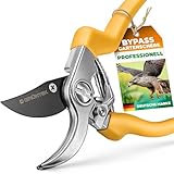 GRÜNTEK Gartenschere Blumenschere GERFALKE, 48 mm Klinge aus japanischem SK5 Stahl, ergonomische...