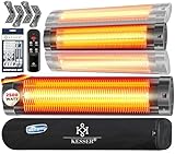KESSER® Infrarotstrahler 2500W Infrarot Heizstrahler mit Fernbedienung, 3 Stufen, Instant-Heat,...