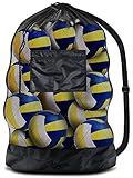 BROTOU Extra Große Ballnetz Große Ballsack Balltasche Netz Balltasche Fußball Meshbag für 8-15...